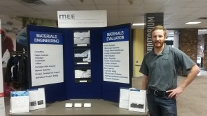 Materials Engineer, Neal Hanke, at MEE table top display