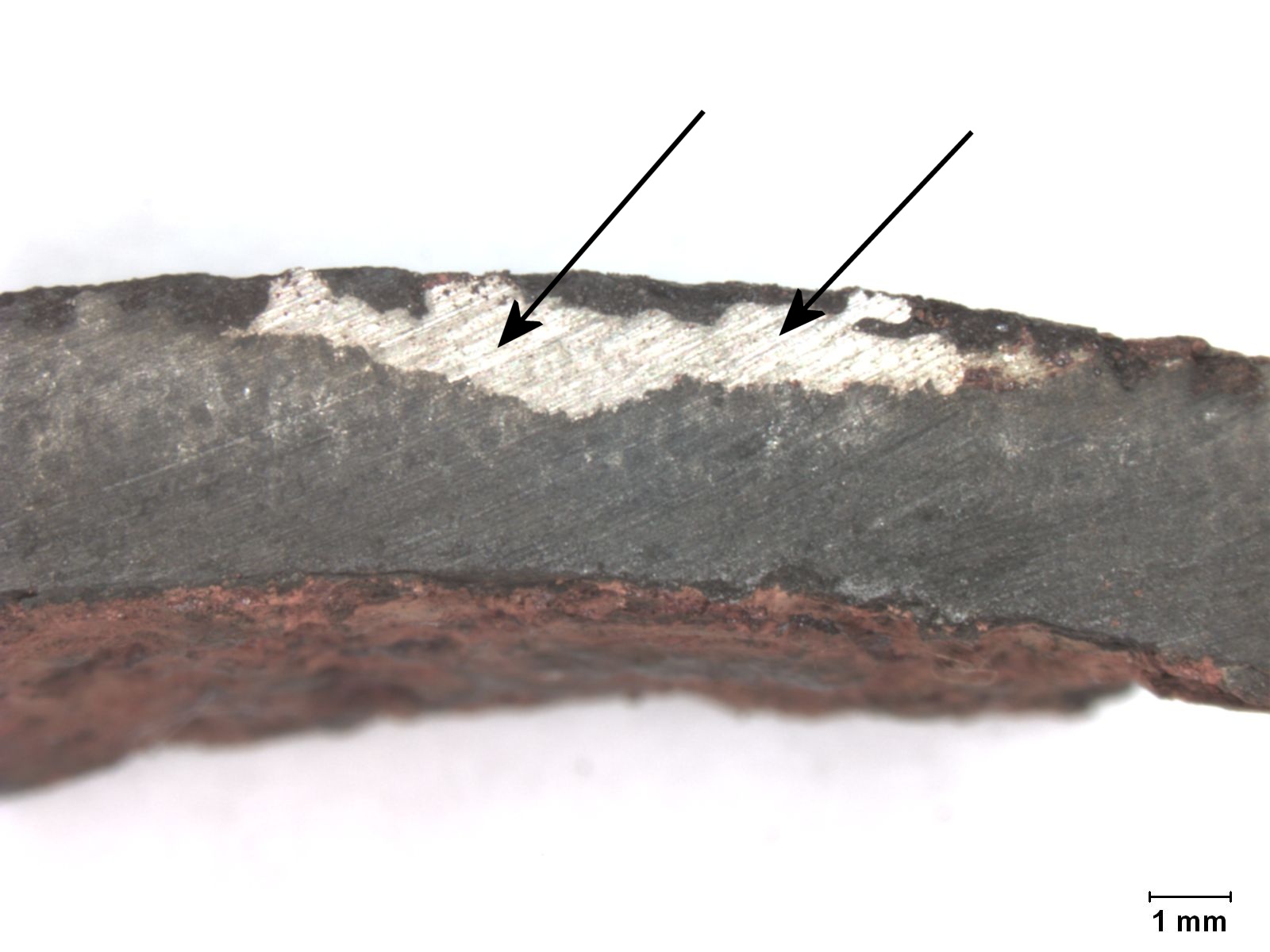 Cross section of vent pipe