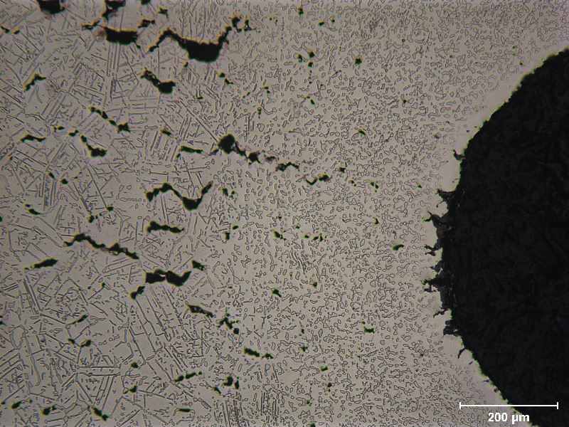 Microstructure of Rod Material near Fracture