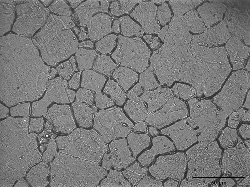 Microstructure of a sensitized location 