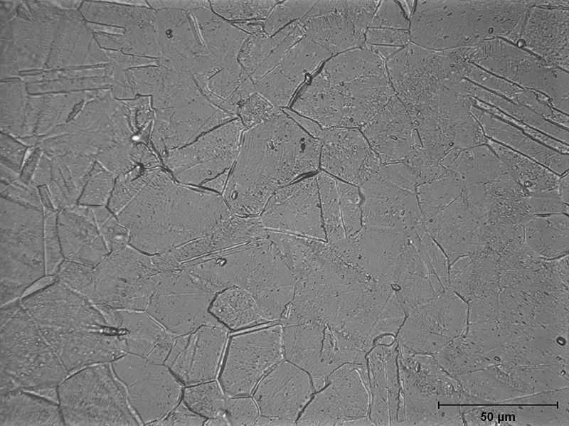 Microstructure of an unaffected area 
